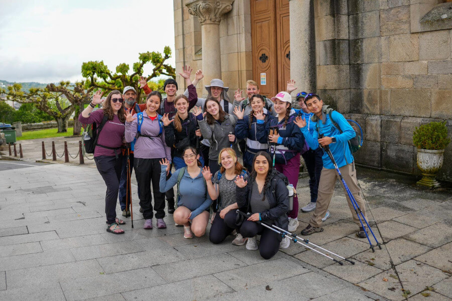 Students on a Spiritual Pilgrimage in Spain